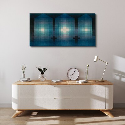 Vászonkép 3D fény kék tónusokkal