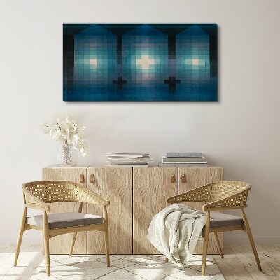 Vászonkép 3D fény kék tónusokkal