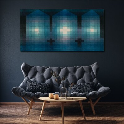 Vászonkép 3D fény kék tónusokkal