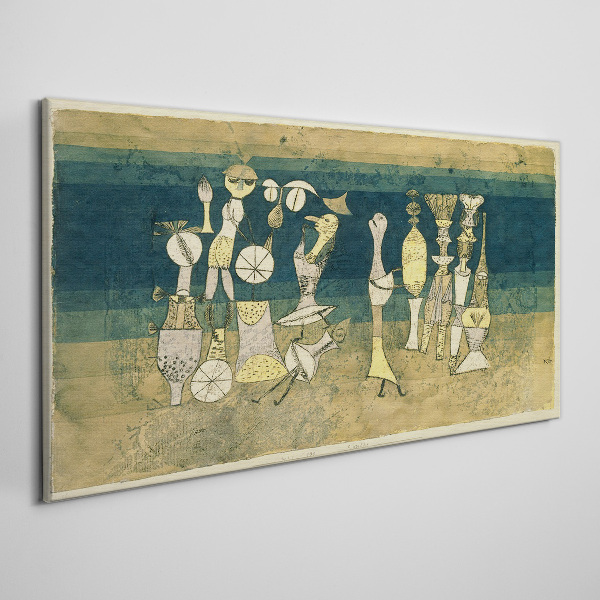 Vászonkép Figurális figurák absztrakt alapon