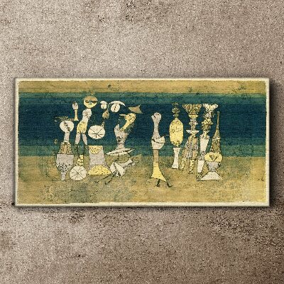 Vászonkép Figurális figurák absztrakt alapon