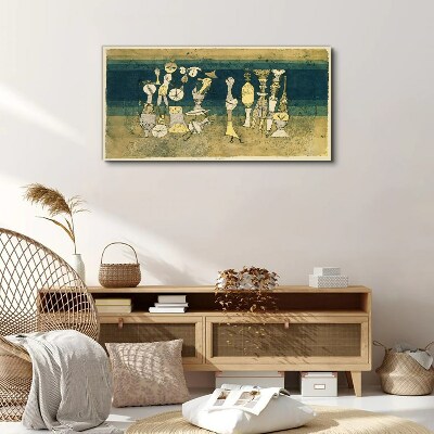 Vászonkép Figurális figurák absztrakt alapon