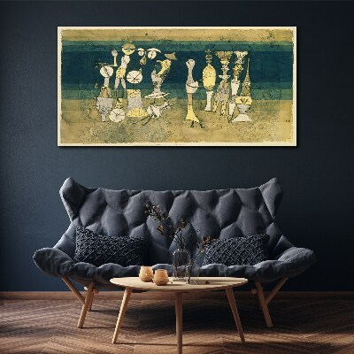 Vászonkép Figurális figurák absztrakt alapon