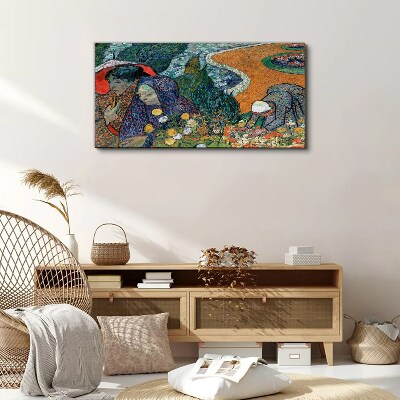 Vászonkép Nők a kertben