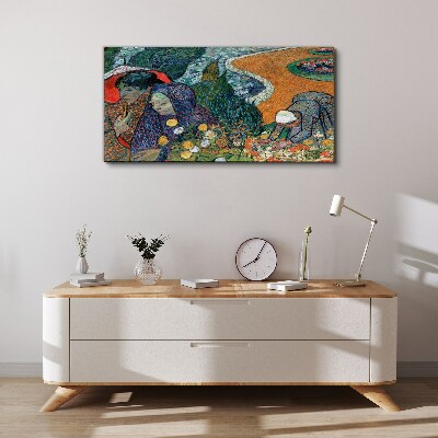 Vászonkép Nők a kertben