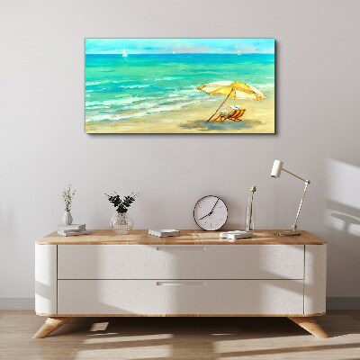 Vászonkép Nyári nyaralás a tenger mellett
