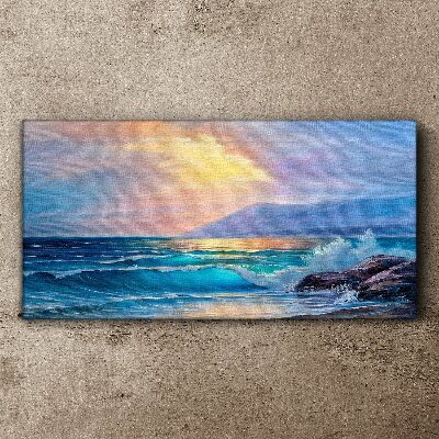 Vászonkép Csendes reggel az óceán mellett