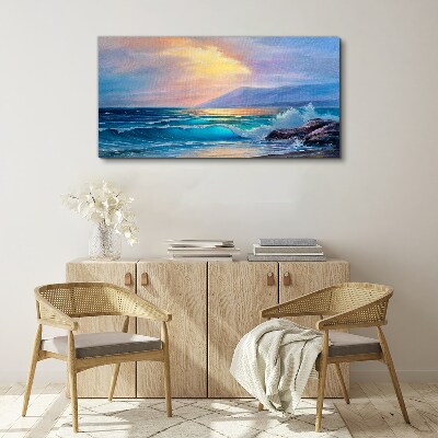 Vászonkép Csendes reggel az óceán mellett