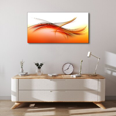 Vászonkép Dinamikus hullámok narancssárga árnyalatokban