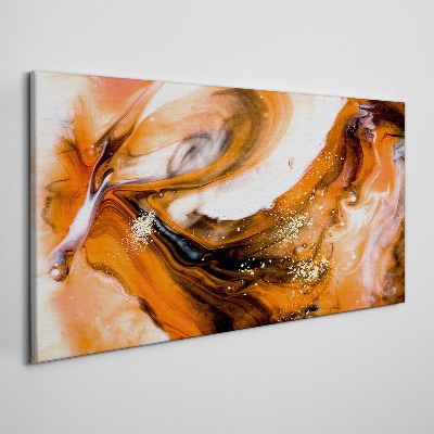 Vászonkép Arany örvények narancssárga tónusokban