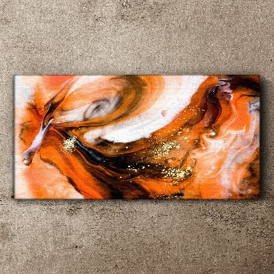 Vászonkép Arany örvények narancssárga tónusokban