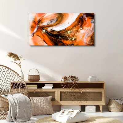 Vászonkép Arany örvények narancssárga tónusokban