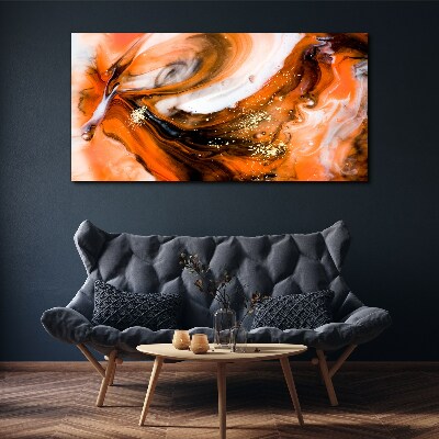 Vászonkép Arany örvények narancssárga tónusokban