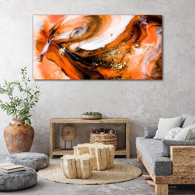 Vászonkép Arany örvények narancssárga tónusokban