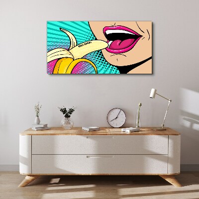 Vászonkép Édes banán pop art stílusban