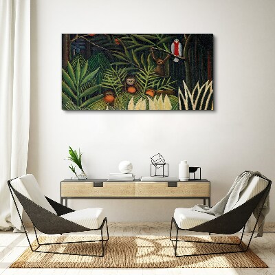 Vászonkép Trópusi dzsungel majmokkal