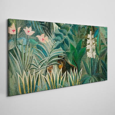 Vászonkép Titokzatos erdő vadállatokkal