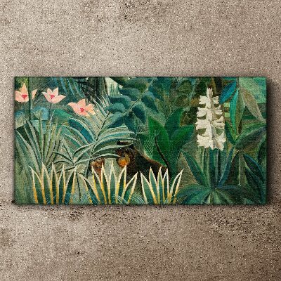 Vászonkép Titokzatos erdő vadállatokkal