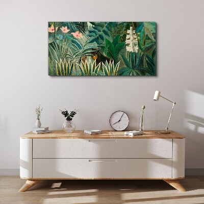 Vászonkép Titokzatos erdő vadállatokkal