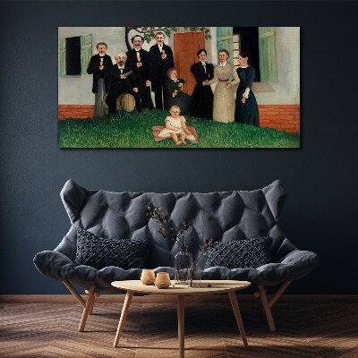 Vászonkép Családi találkozó a kertben