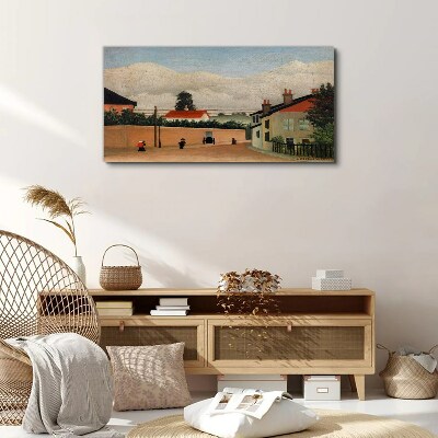 Vászonkép Csendes utca a tájban