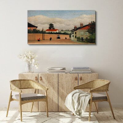 Vászonkép Csendes utca a tájban