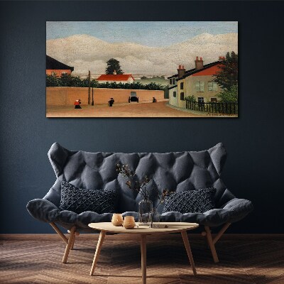 Vászonkép Csendes utca a tájban