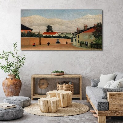 Vászonkép Csendes utca a tájban