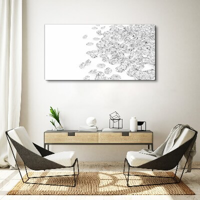 Vászonkép Kristály eső fehér háttér