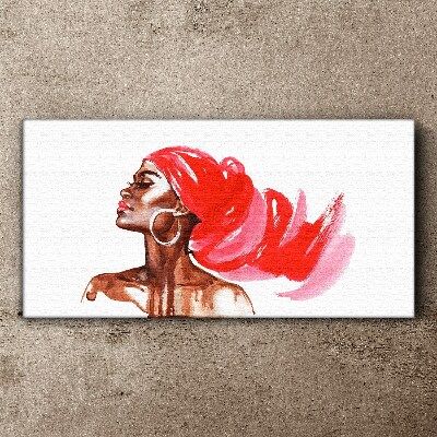 Vászonkép Vörös hajú nő portréja