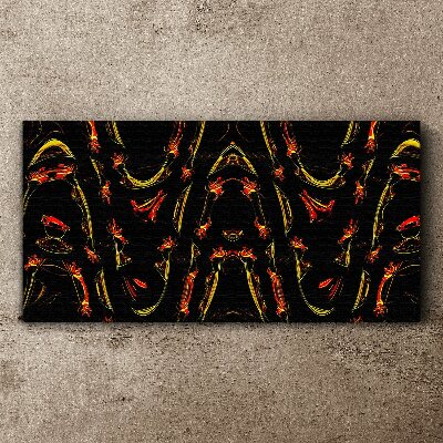 Vászonkép Dinamikus vonalak piros és sárga színben