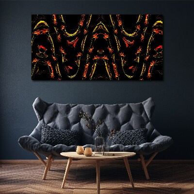 Vászonkép Dinamikus vonalak piros és sárga színben