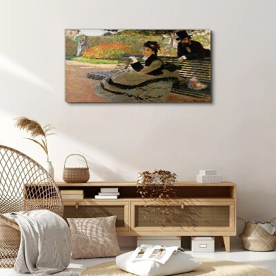 Vászonkép Séta a kertben