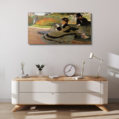 Vászonkép Séta a kertben