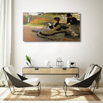 Vászonkép Séta a kertben