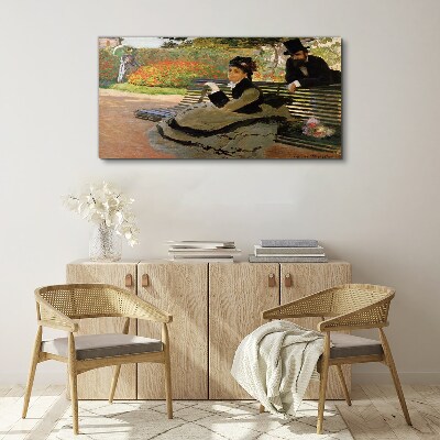 Vászonkép Séta a kertben