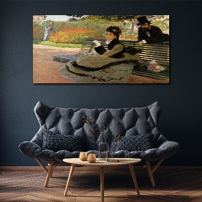 Vászonkép Séta a kertben