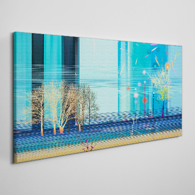 Vászonkép Kék téli táj