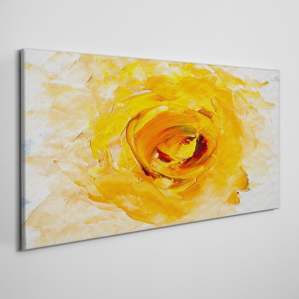 Vászonkép Sárga rózsa világos alapon