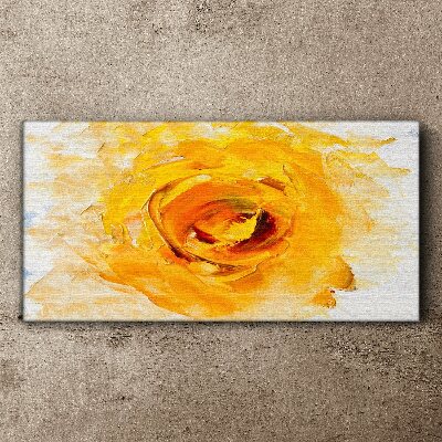 Vászonkép Sárga rózsa világos alapon