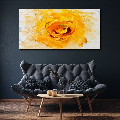 Vászonkép Sárga rózsa világos alapon