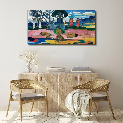 Vászonkép Trópusi jelenet karakterekkel