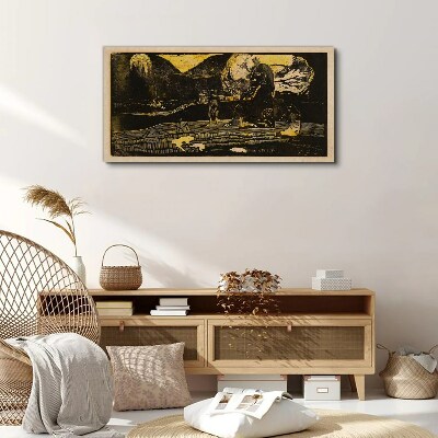 Vászonkép Arany tájak és titokzatos alakok