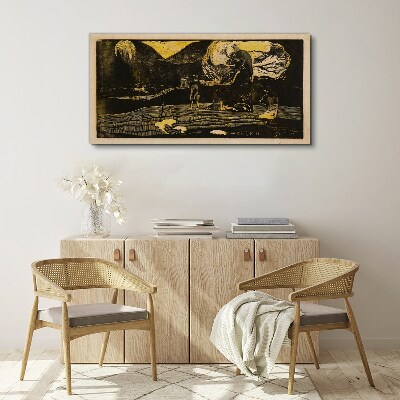 Vászonkép Arany tájak és titokzatos alakok