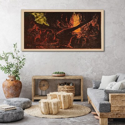 Vászonkép Gyülekező a tábortűz körül