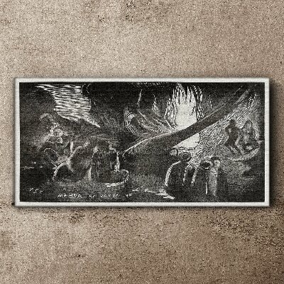 Vászonkép Elveszett a sötétben