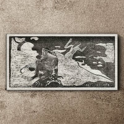 Vászonkép Egy alak absztrakt formák hátterében