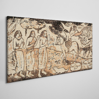 Vászonkép Történelmi jelenet a természet hátterében