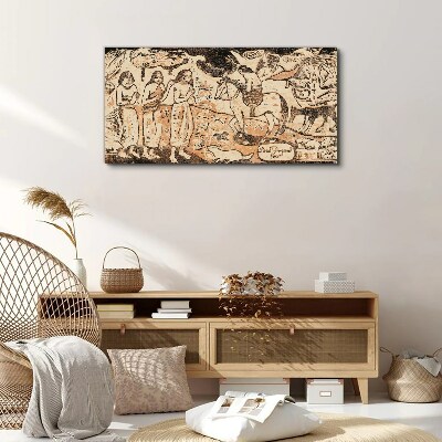 Vászonkép Történelmi jelenet a természet hátterében