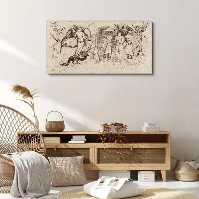 Vászonkép Mitológiai jelenetek angyallal és állatokkal